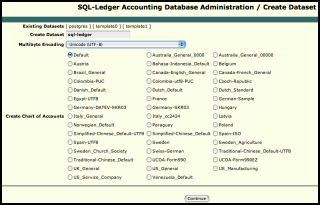 SQL-Ledger - Create Dataset